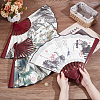 3Pcs 3 Styles Bamboo with Cloth Folding Fan AJEW-PH0006-46-3