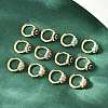 Brass Micro Pave Cubic Zirconia Hoop Earrings EJEW-S277-07G-1