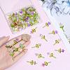 60Pcs Glass Pendants PALLOY-BM00032-3