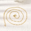 Brass Singapore Chain Necklaces NJEW-D298-01G-2