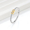 925 Sterling Silver Micro Pave Clear Cubic Zirconia Finger Rings FS-WG81B24-04-1