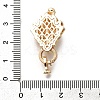 Brass Micro Pave Cubic Zirconia Fold Over Clasps KK-M318-25G-3