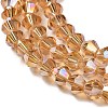 Transparent Electroplate Glass Beads Strands EGLA-A039-T2mm-B18-3