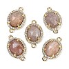 Natural Sunstone Faceted Oval Links G-B126-05G-01-1