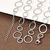 304 Stainless Steel 6MM and 10MM Ring Link Chain Necklaces NJEW-P343-02A-P-2