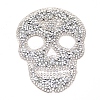 Skull Rhinestone Patches DIY-WH0199-35E-1