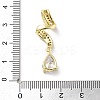 Brass Micro Pave Cubic Zirconia Pendants KK-F877-17G-3