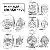 20Pcs 5 Style 304 Stainless Steel Pendants STAS-DC0004-16-2