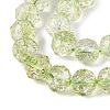 Crackle Transparent Glass Beads Strands GLAA-N063-10mm-07-4