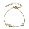201 Stainless Steel Cable Chain Bracelets BJEW-H205-01C-G-4