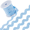 9 Yards Polyester Wavy Fringe Trim Ribbon OCOR-XCP0002-92B-1