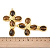 Natural Tiger Eye Big Pendants KK-H516-25G-3