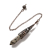Mixed Gemstone/Glass Dowsing Pendulum Big Pendants G-H285-06R-3