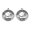 Tibetan Style Alloy Pendants TIBE-S323-106AS-RS-1