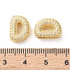 Rack Plating Brass Micro Pave Cubic Zirconia Slide Charms KK-C084-34G-D-3