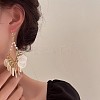 Rhombus Alloy Acrylic Dangle Earrings FS-WGCDEF0-01-2