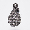 Brass Micro Pave Cubic Zirconia Charms ZIRC-F083-023-RS-2