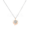 Heart Butterfly Clover Pendant Necklace UZ2087-3-1