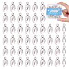100Pcs 304 Stainless Steel Pinch Bails STAS-DC0010-49-1