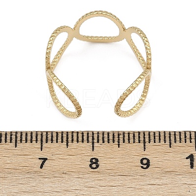 304 Stainless Steel Cuff Rings RJEW-D332-08G-1