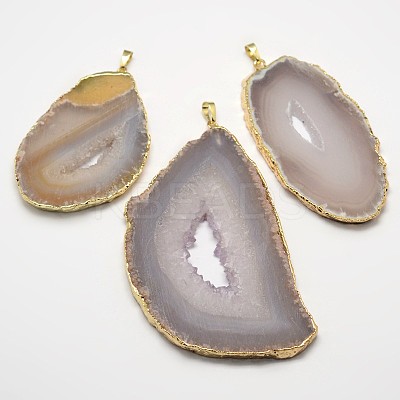 Nuggets Natural Agate Big Pendants G-F290-11G-1