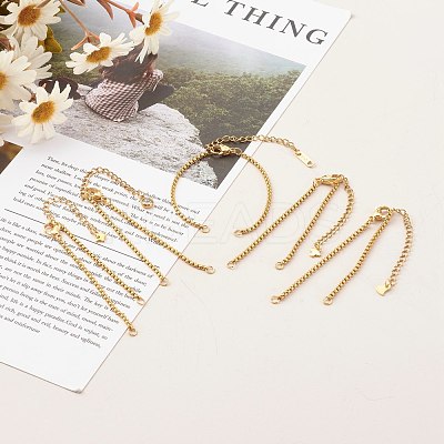 304 Stainless Steel Box Chain Bracelet Making AJEW-JB00992-1