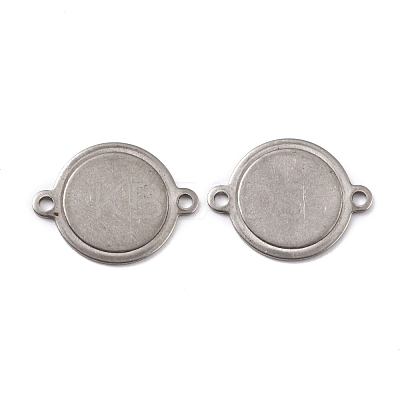 Tarnish Resistant 201 Stainless Steel Cabochon Connector Settings STAS-K217-38-1