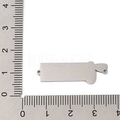 304 Stainless Steel Pink Enamel Connector Charms STAS-P377-16P-B-1