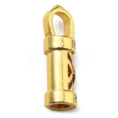Brass Micro Pave Cubic Zirconia Cord End KK-E046-49G-1