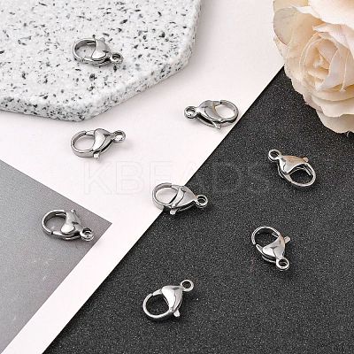 Tarnish Resistant Polished 304 Stainless Steel Lobster Claw Clasps LS-STAS-R072-08A-1