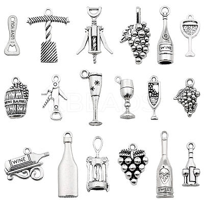 18Pcs 18 Style Tibetan Style Alloy Pendants Sets DIY-F122-02AS-1