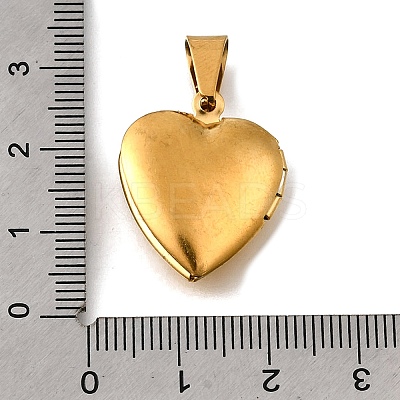 316 Stainless Steel Locket Pendants STAS-C123-02C-G-1