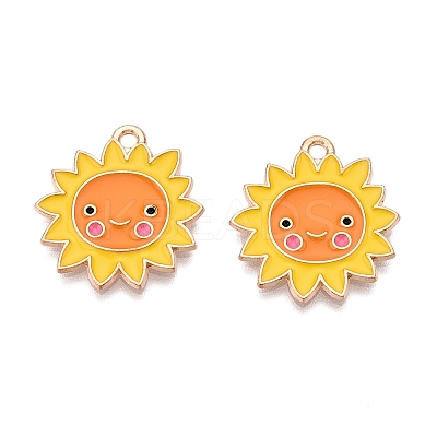 Thanksgiving Day Theme Alloy Enamel Pendants X-ENAM-T020-35C-1