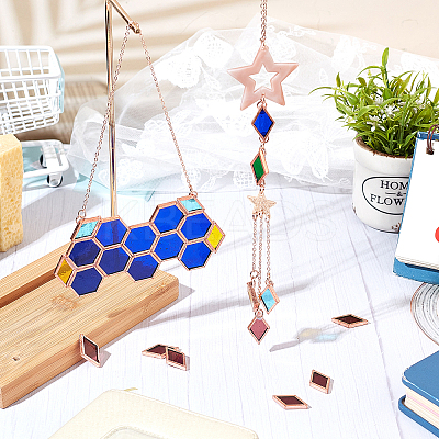 30Pcs Colored Glass Mosaic Tiles DIY-OC0009-43C-1