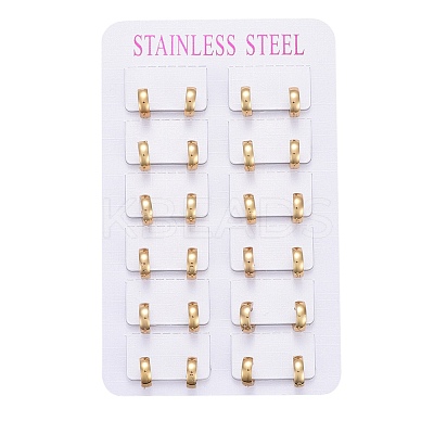 304 Stainless Steel Huggie Hoop Earrings EJEW-L252-043C-G-1