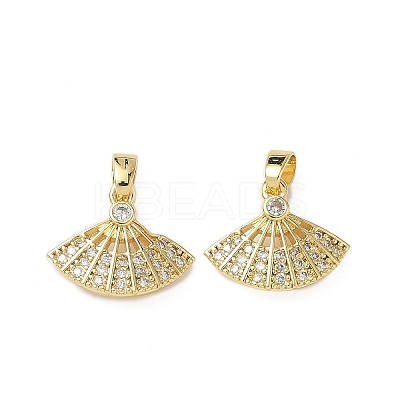 Brass Micro Pave Cubic Zirconia Pendants KK-I371-37G-01-1