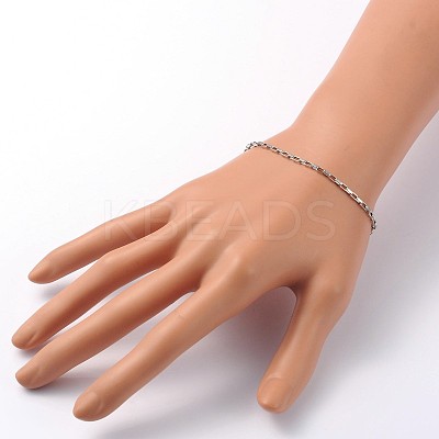 Tarnish Resistant 316 Surgical Stainless Steel Box Chain Bracelets X-BJEW-JB01865-1