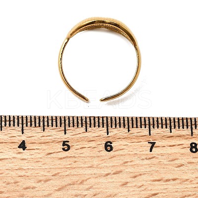 304 Stainless Steel Lip Cuff Rings for Women RJEW-Z110-01G-1