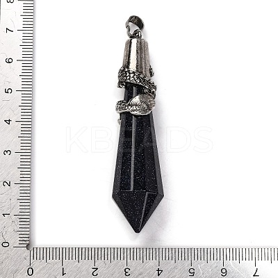 Gemstone Pointed Big Pendants G-Q184-02AS-1
