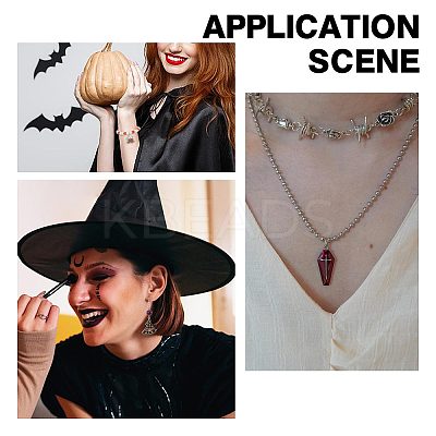 24Pcs 12 Styles Halloween Alloy Enamel Pendant ENAM-SC0003-38-1