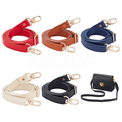 5Pcs 5 Colors PU Imitation Leather Adjustable Bag Straps FIND-WR0009-78A-1