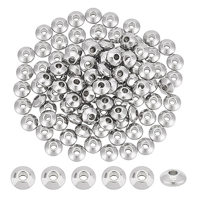 100Pcs 304 Stainless Steel Spacer Beads STAS-UN0054-15-1