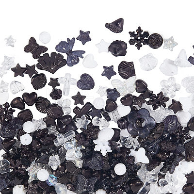 150G Transparent & Opaque Acrylic Beads TACR-SP0001-38B-1
