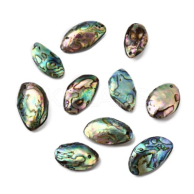 Natural Paua Shell Pendants SSHEL-S280-01A-1