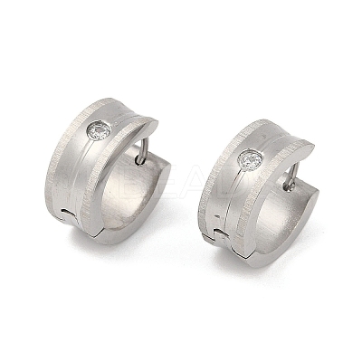 Non-Tarnish Round 304 Stainless Steel Hoop Earrings EJEW-M001-04P-1