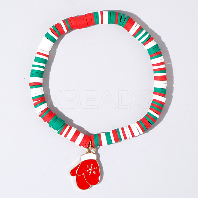 Christmas 304 Stainless Steel Enamel Charm Bracelets AH2991-16-1
