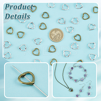 200Pcs 2 Colors Alloy Bead Frames FIND-GA0003-70-1