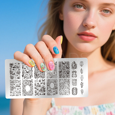 Plastic Nail Art Image Templates AJEW-UN0002-49E-1