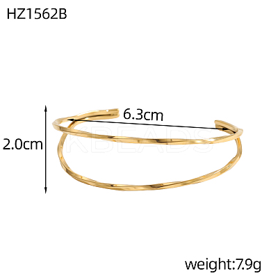 Stainless Steel Cuff Bangles STAS-OY011-46G-1