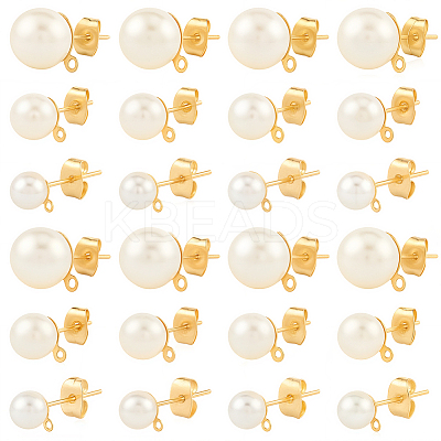 304 Stainless Steel Stud Earring Findings EJEW-SP0001-17F-1